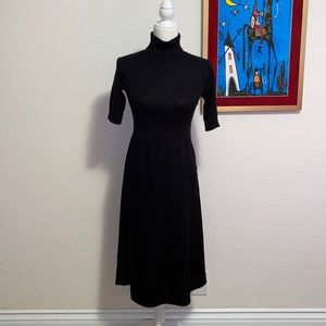 Ann Taylor Mixed Wool and Satin Dress